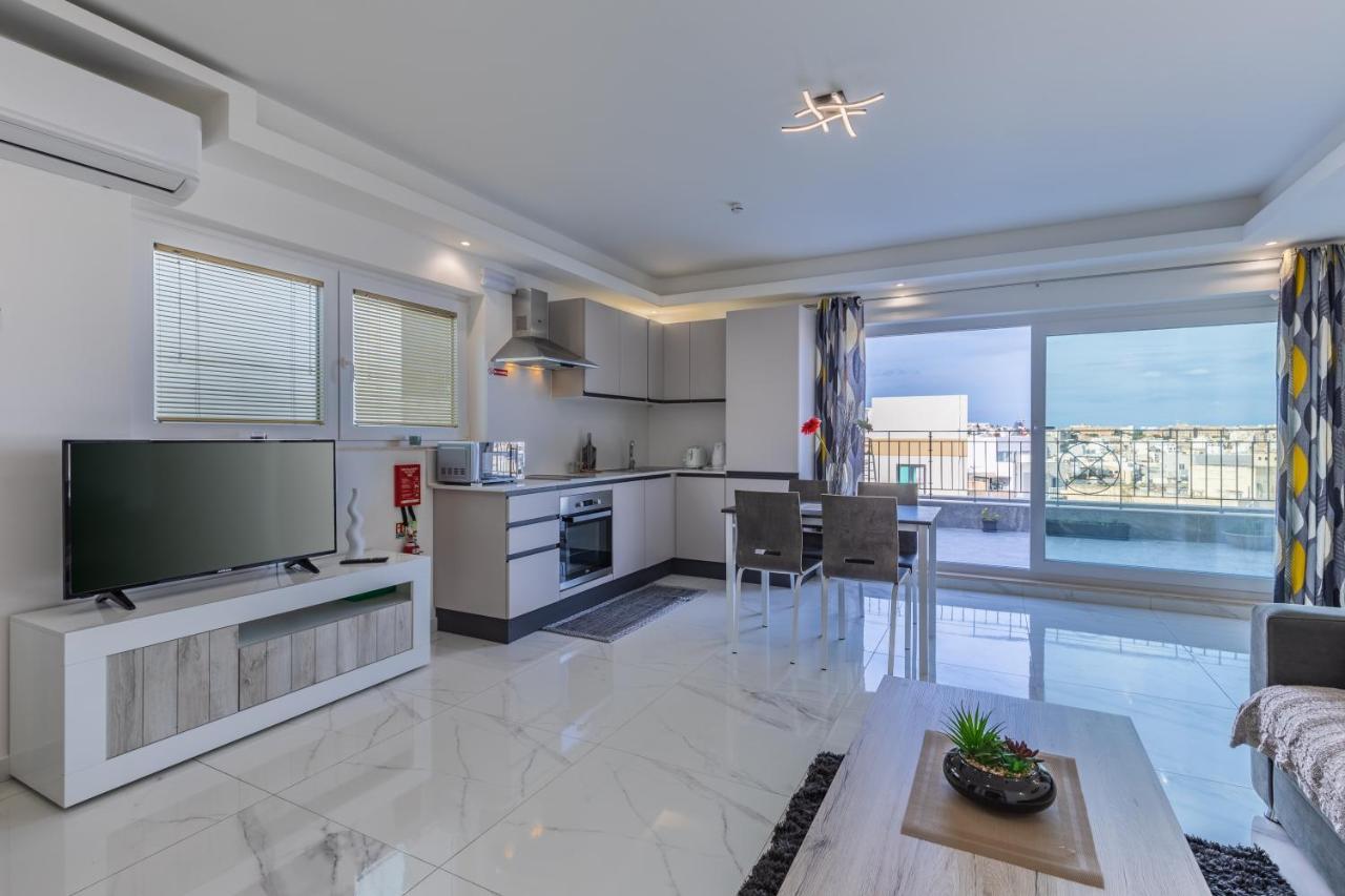 Terrace View- A Charming Two Bedrooms Penthouse Ac-Wifi Msida Exterior foto