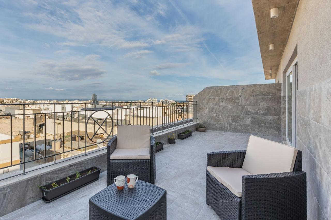 Terrace View- A Charming Two Bedrooms Penthouse Ac-Wifi Msida Exterior foto