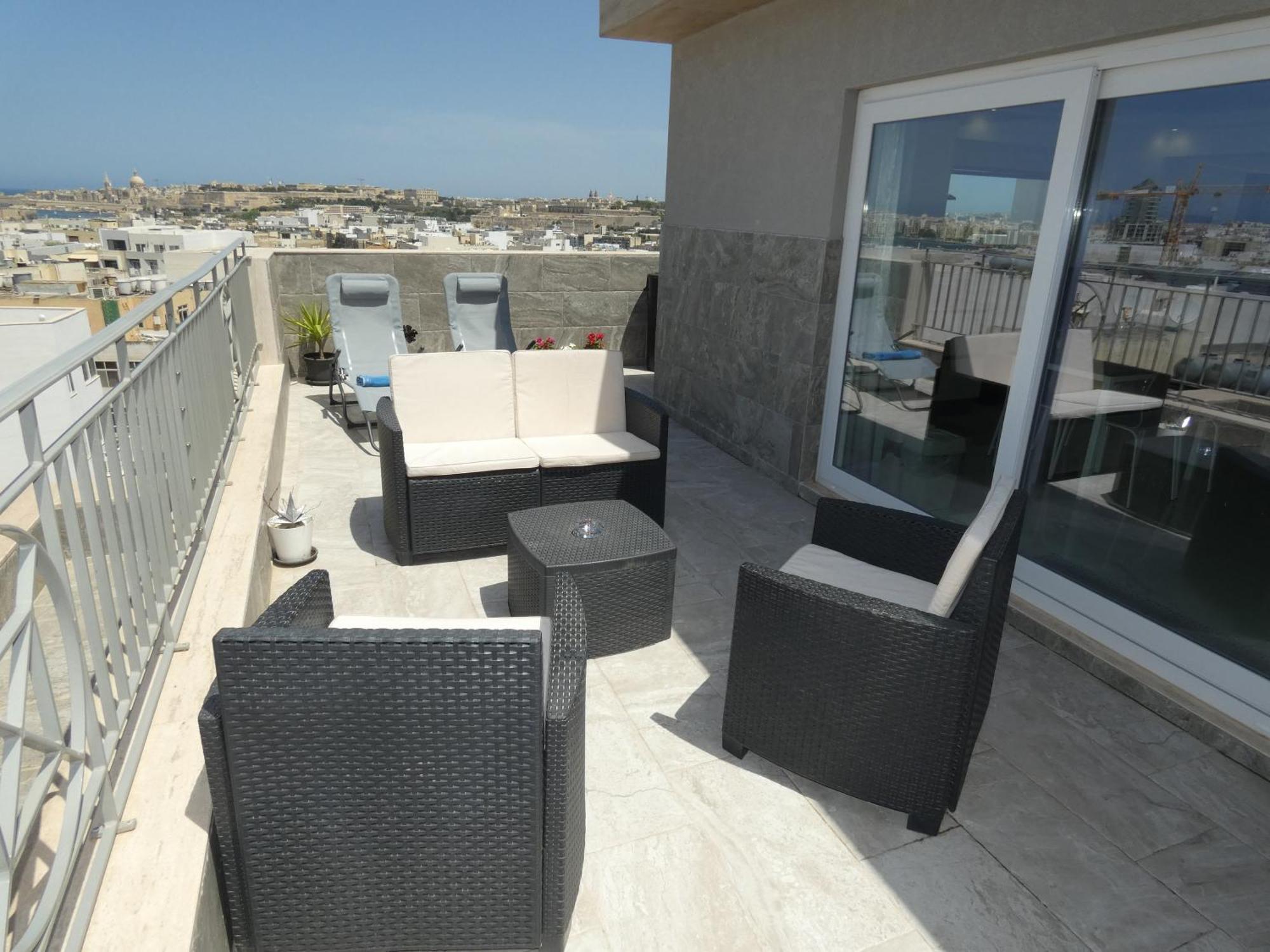 Terrace View - A Stylish Two Bedrooms Penthouse Ac-Wifi Msida Exterior foto