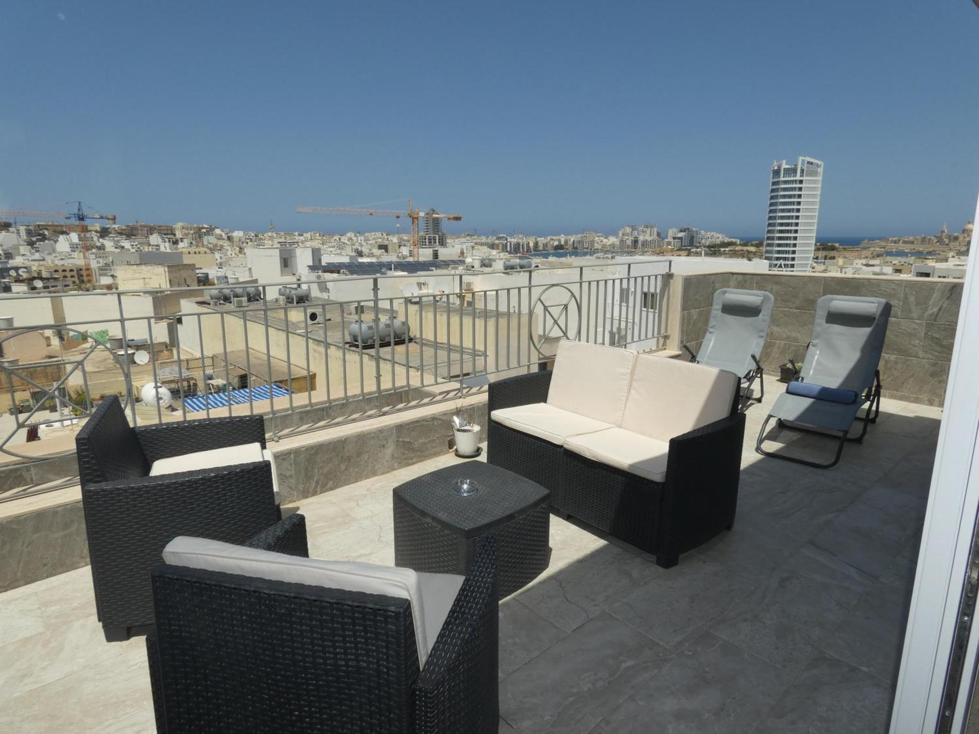 Terrace View - A Stylish Two Bedrooms Penthouse Ac-Wifi Msida Exterior foto